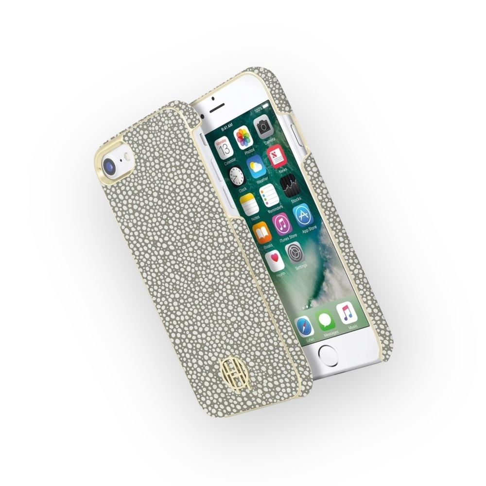 new House of Harlow 1960 ☏ Logo iPhone 6 / 7 / 8 Case ☏ Grey + Gold Metallic ☏